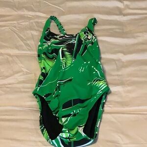 Green Swirl One-Piece Swimsuit Speedo